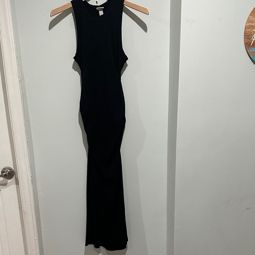 a new day Black Ribbed Tank Maxi Dress